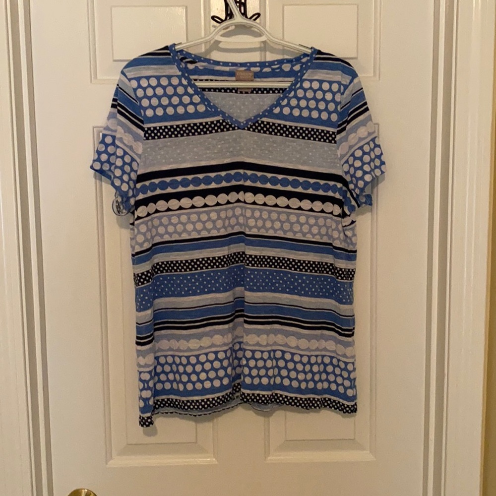 Chico’s Blue & White t-shirt